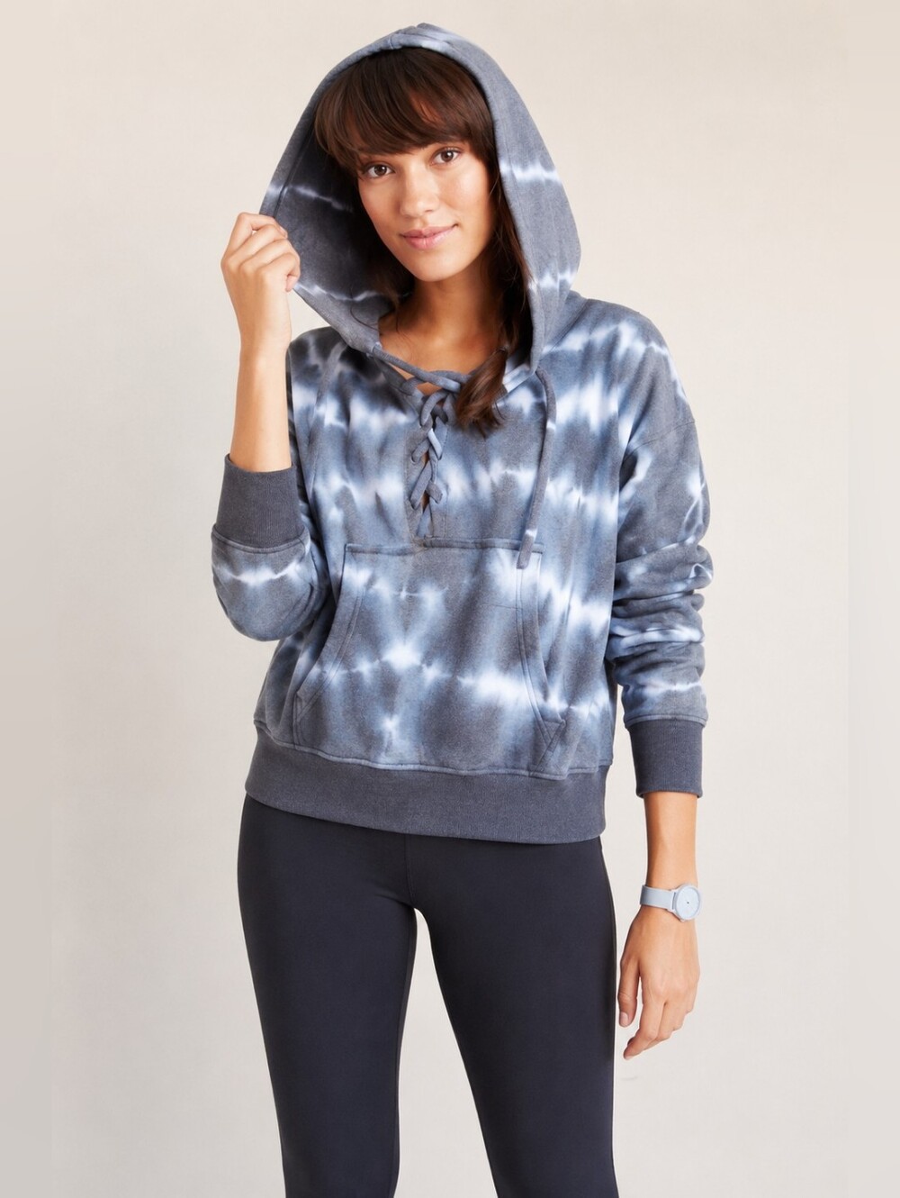 Free People Tie Dye Believer Hooded Sweatshirt Size Small